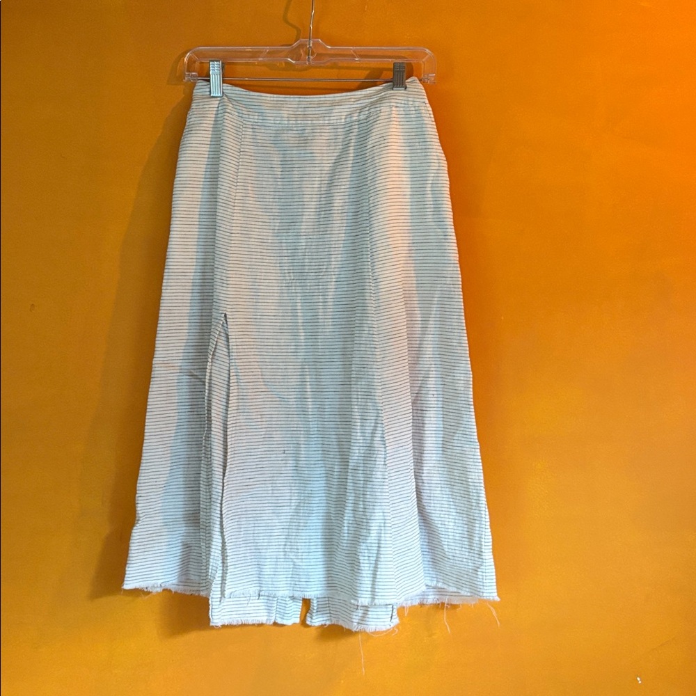 Zara Basic Beige and Black Striped Denim